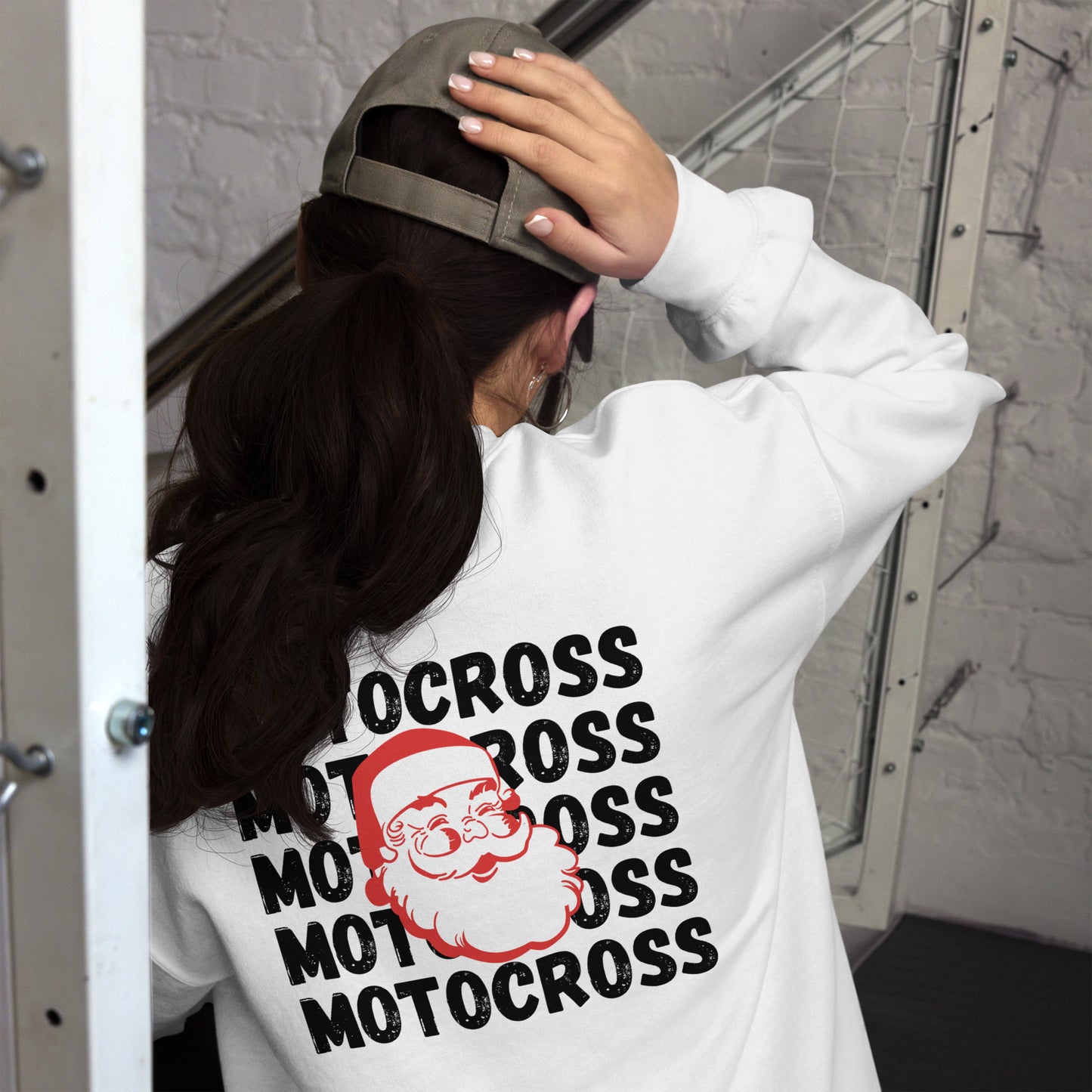 Santa Motocross Crewneck