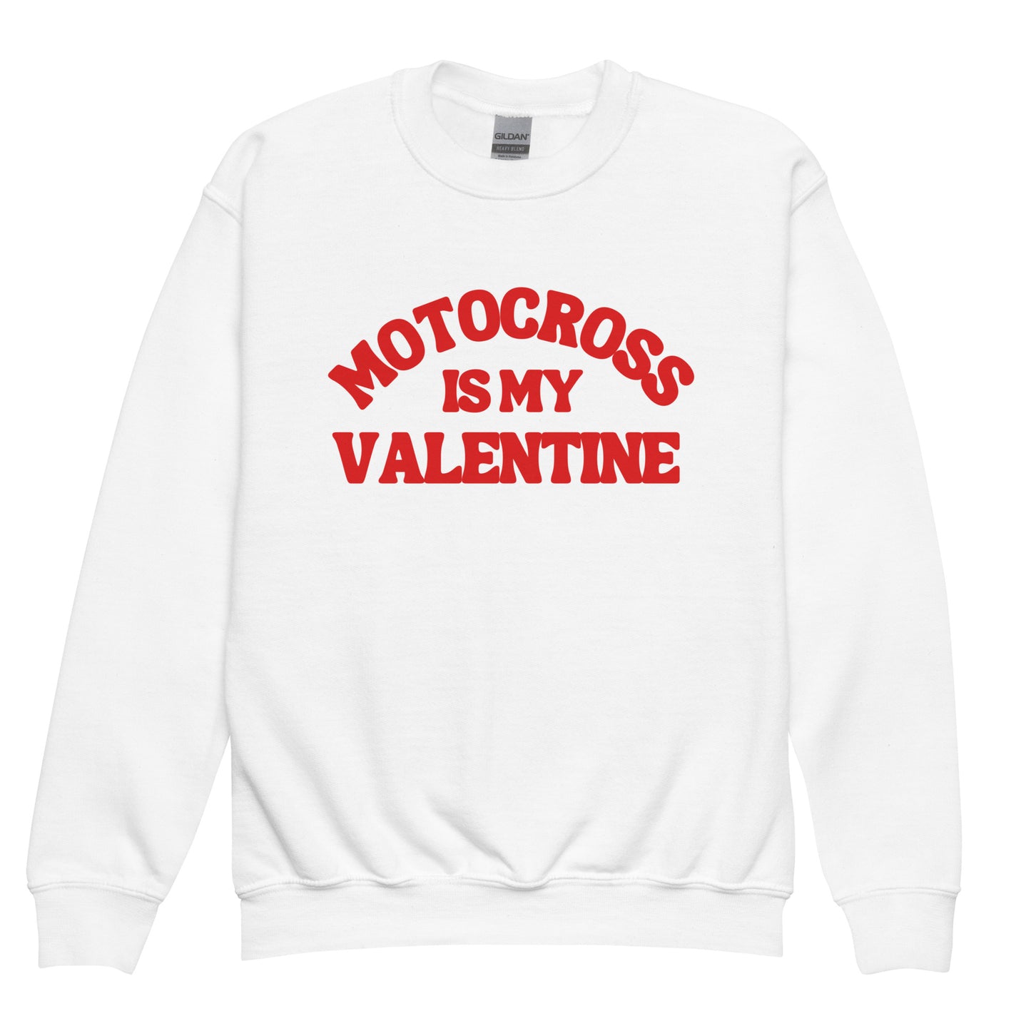 Kids Motocross Valentine Crewneck