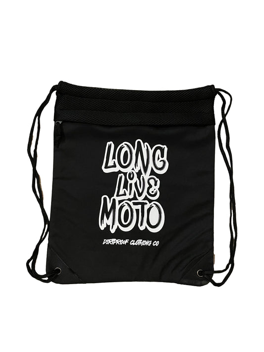Long Live Moto Drawstring Bag