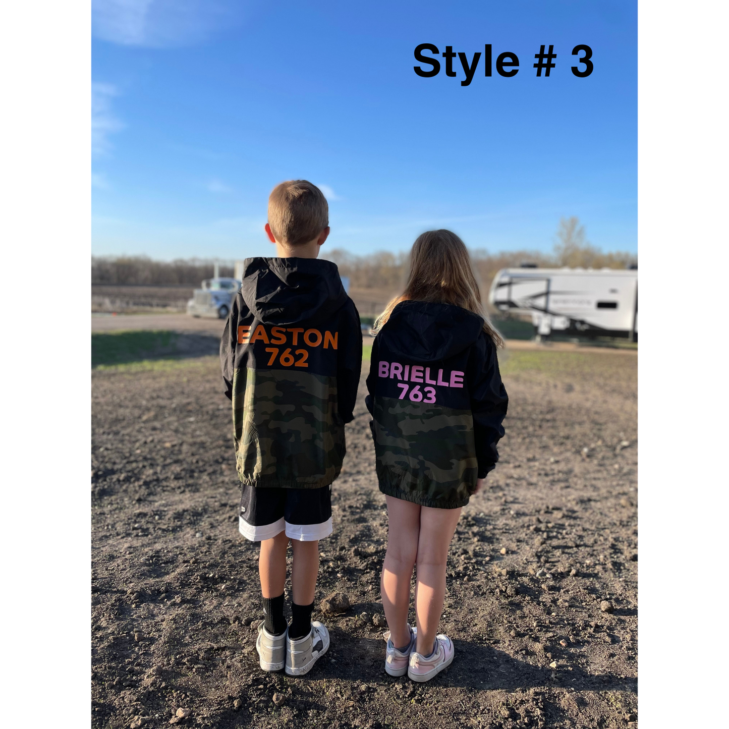 Customizable Lightweight Camo Kids Windbreaker