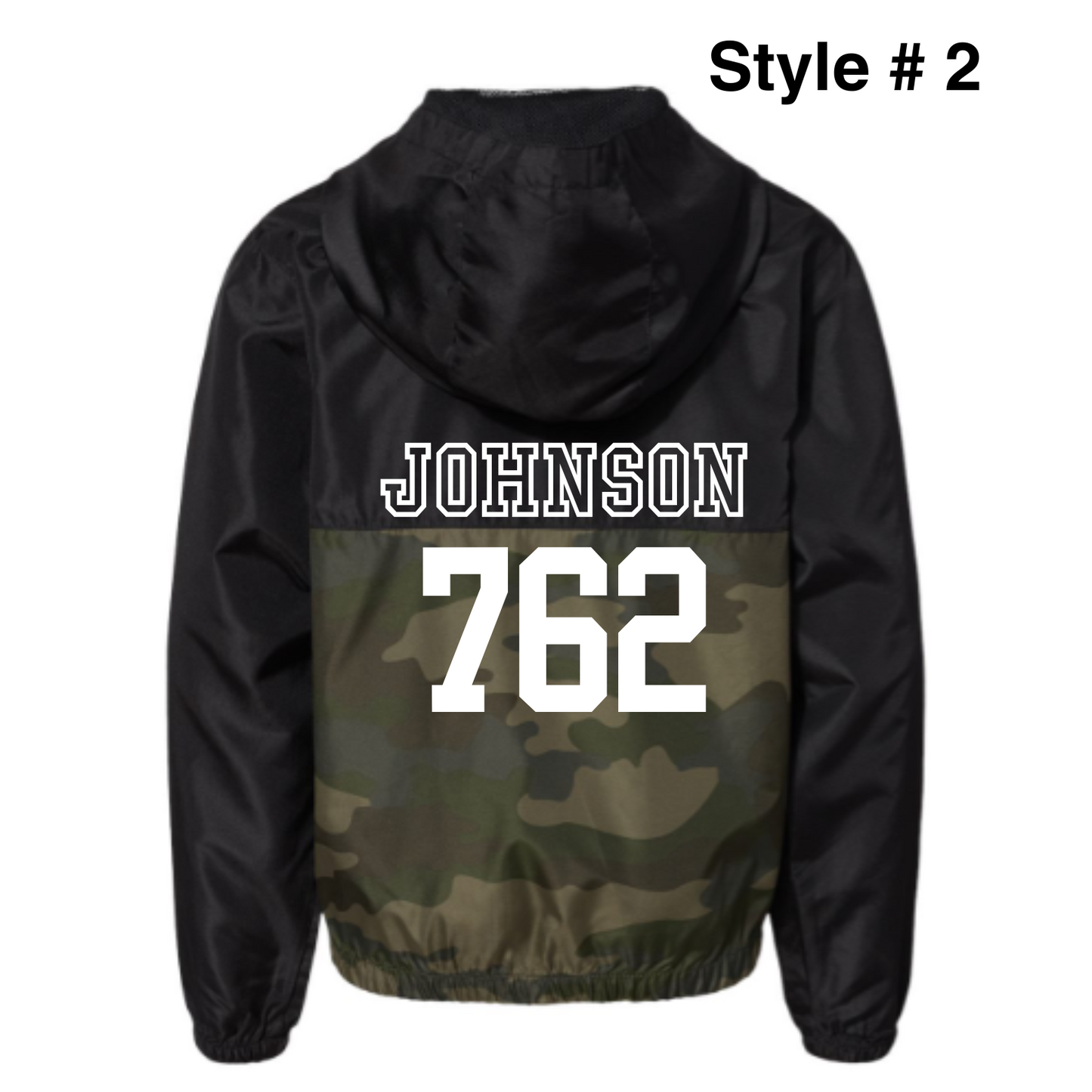 Customizable Lightweight Camo Kids Windbreaker