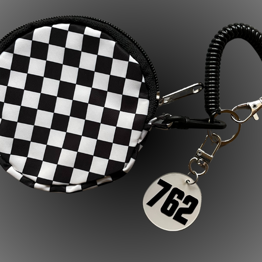 Custom Checkered Wristlet