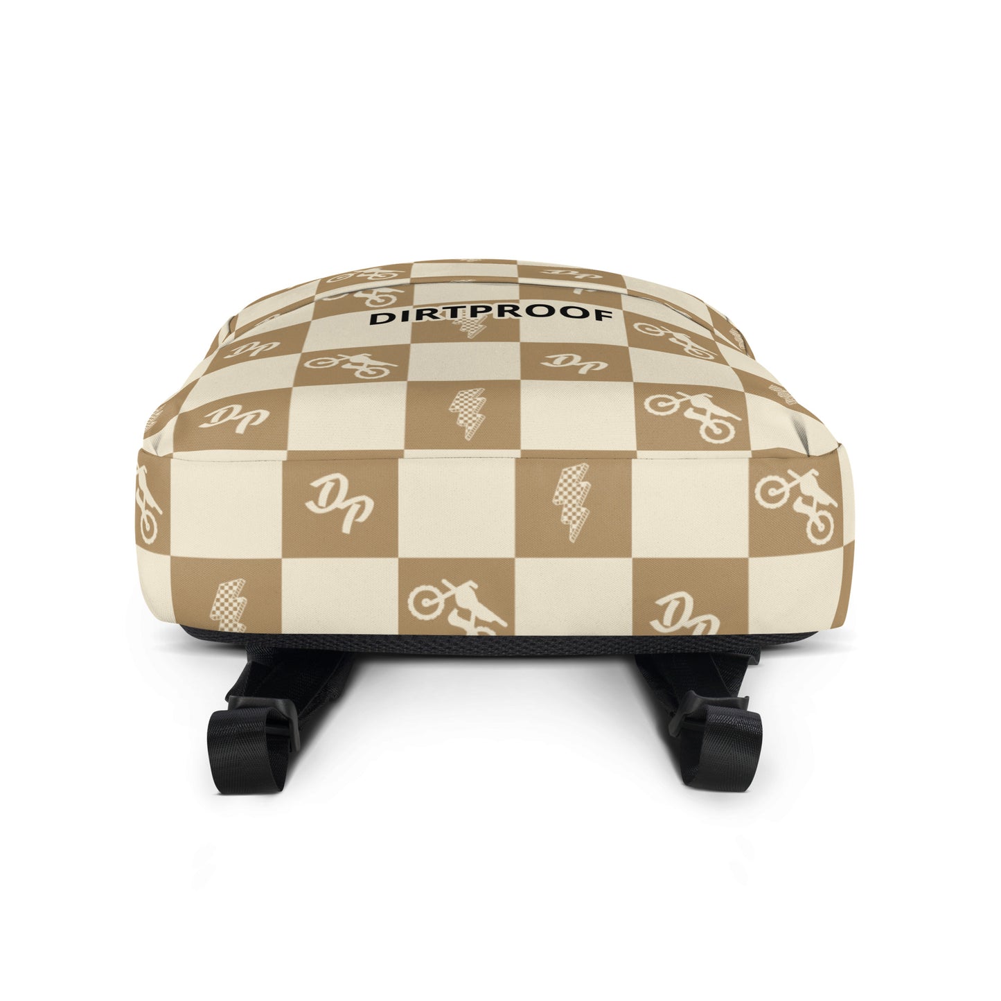 Tan Checkered Backpack