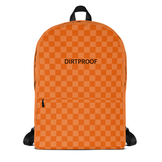 Orange Checkered Backpack