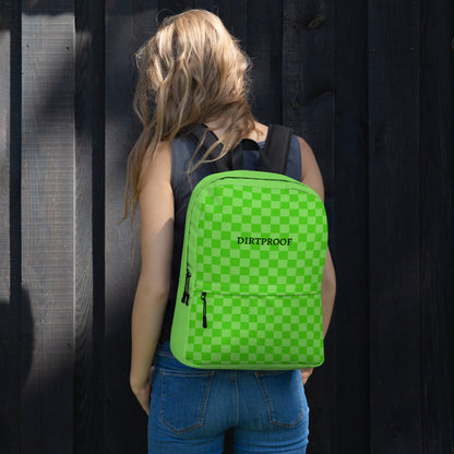 Green Checkered Backpack