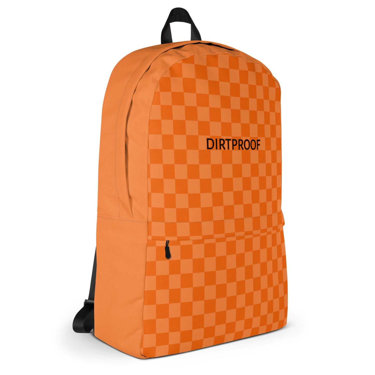 Orange Checkered Backpack