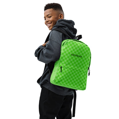 Green Checkered Backpack