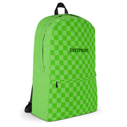 Green Checkered Backpack