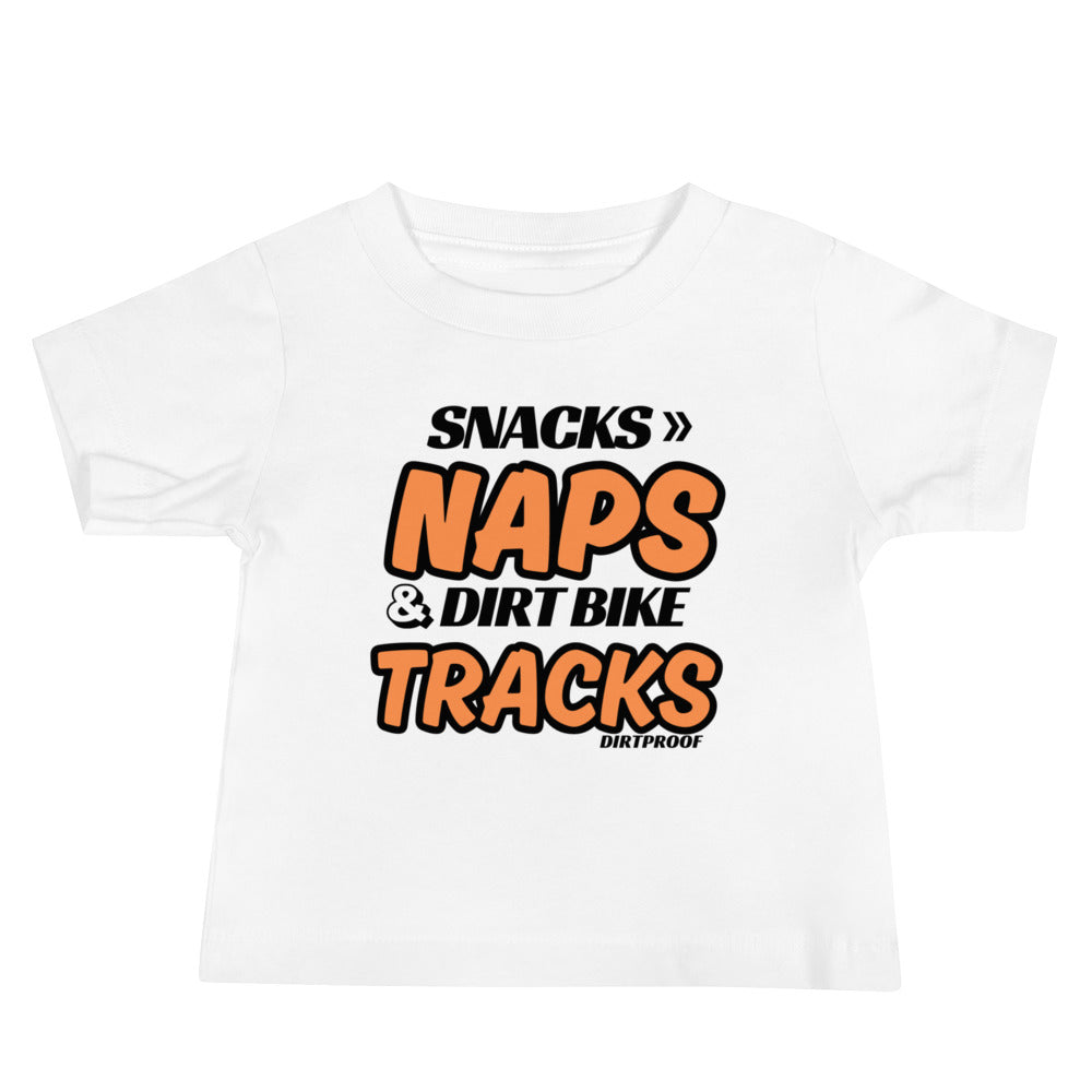 Snacks, Naps, Tracks Baby Tee