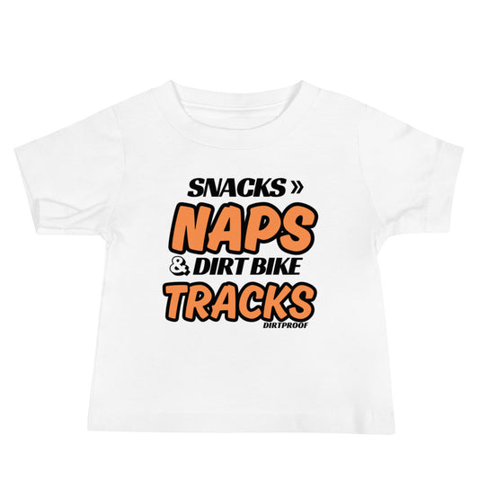 Snacks, Naps, Tracks Baby Tee