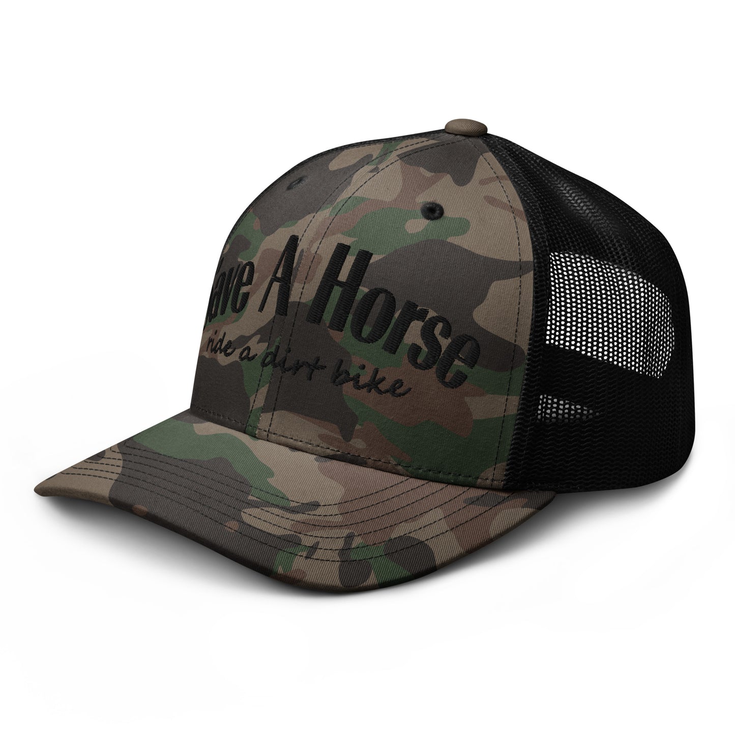 Save a Horse Embroidered Camo Hat