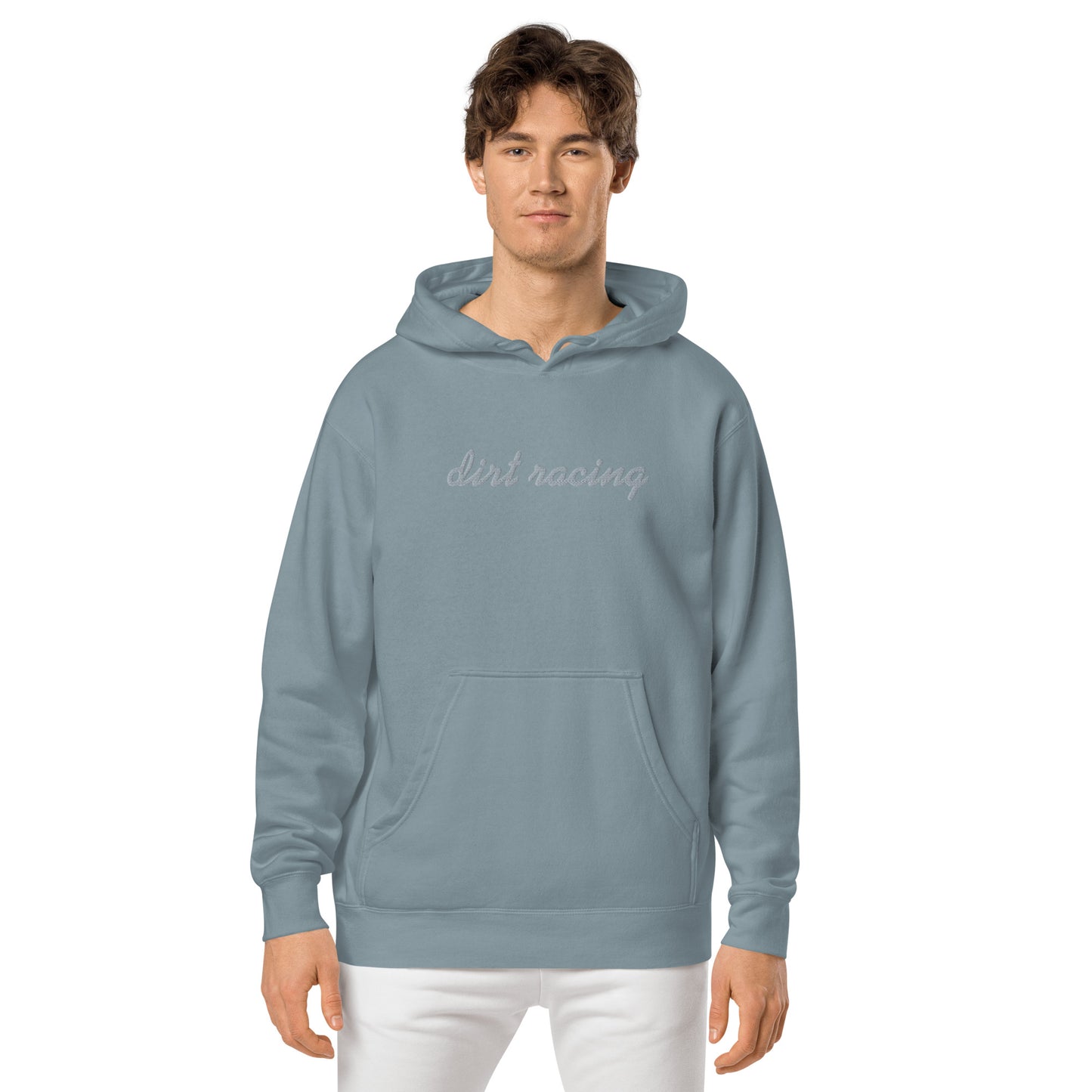 Dirt Racing Pigment-Dyed Embroidered Hoodie